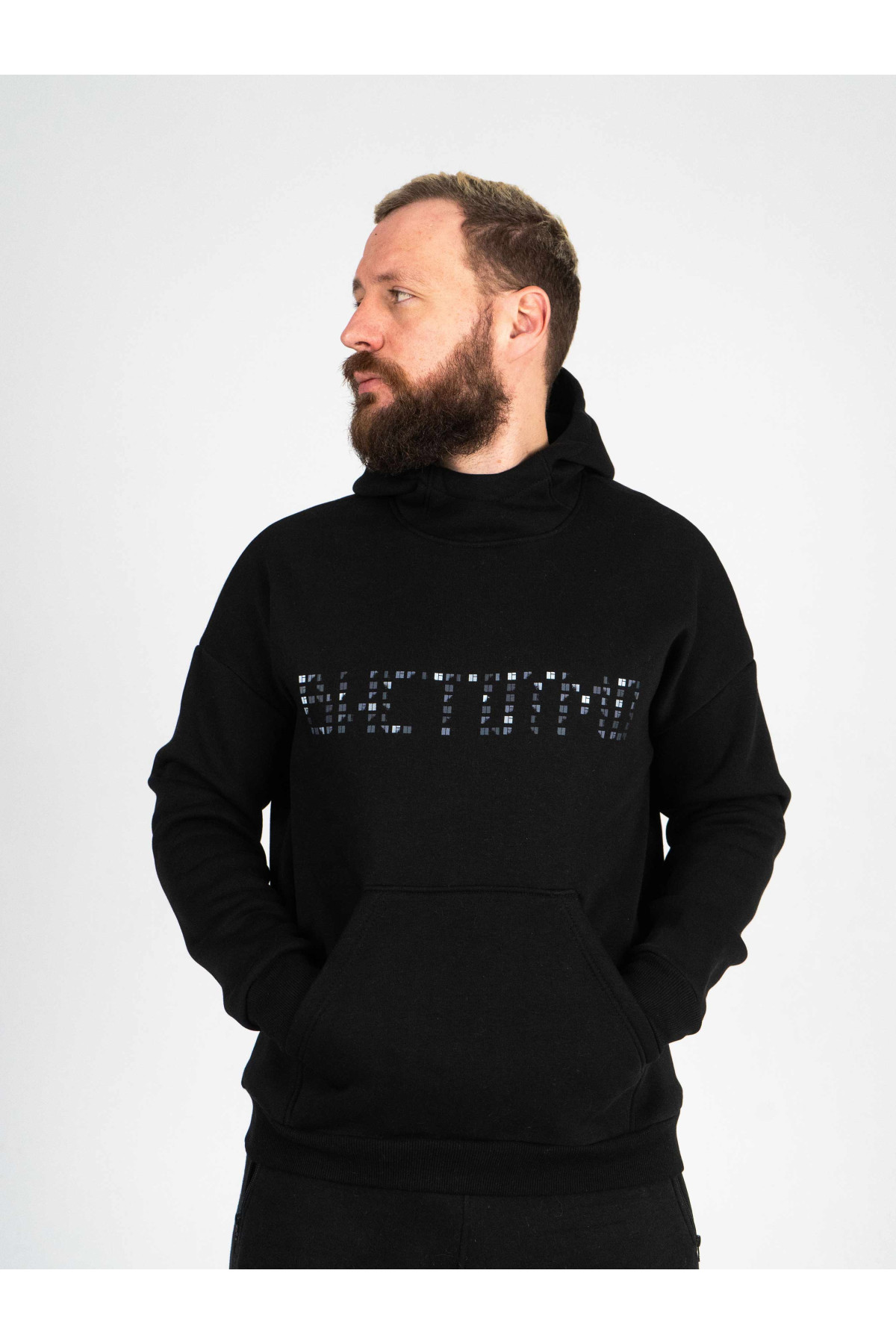 Худі утеплене Custom Wear ВИСТОЇМО чорне