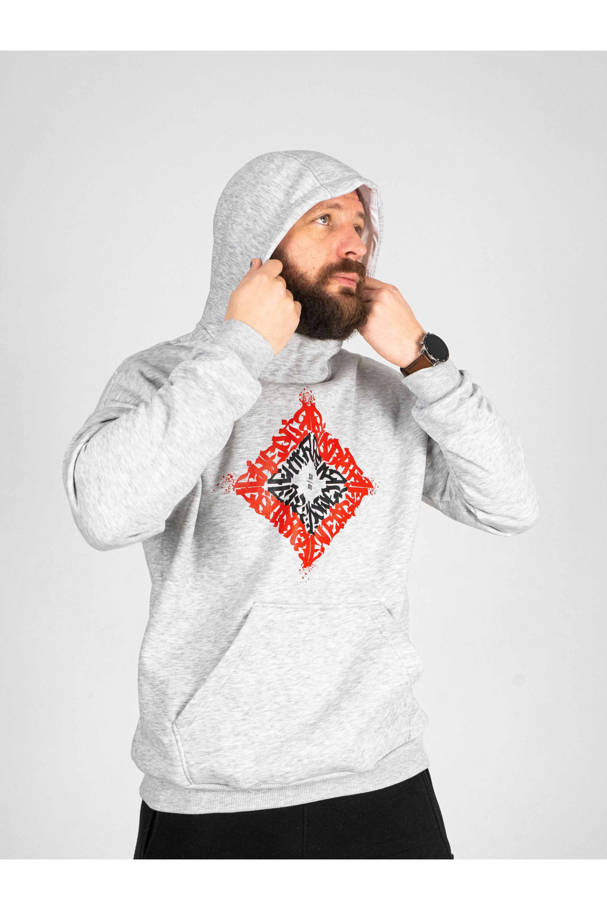Худі утеплене Custom Wear Дух сіре