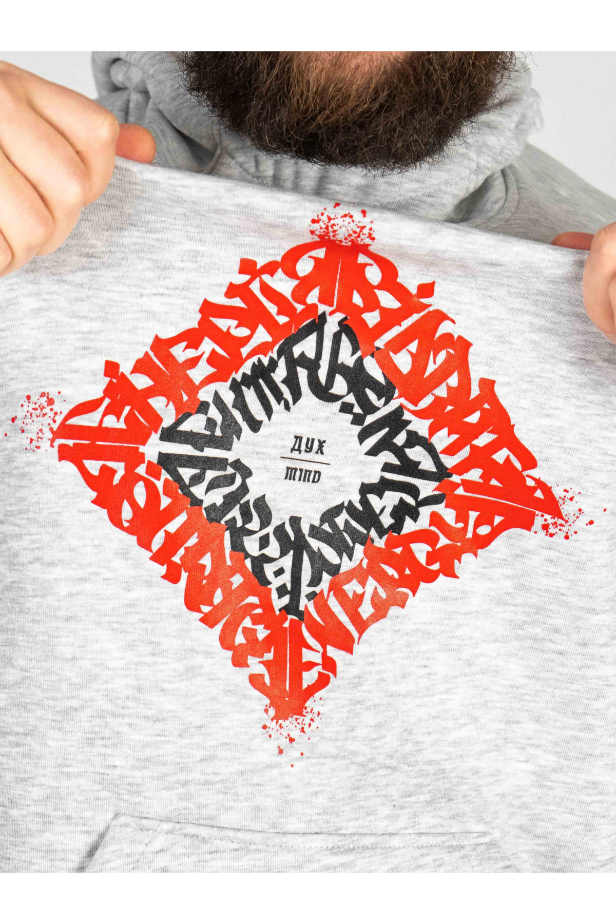 Худі утеплене Custom Wear Дух сіре