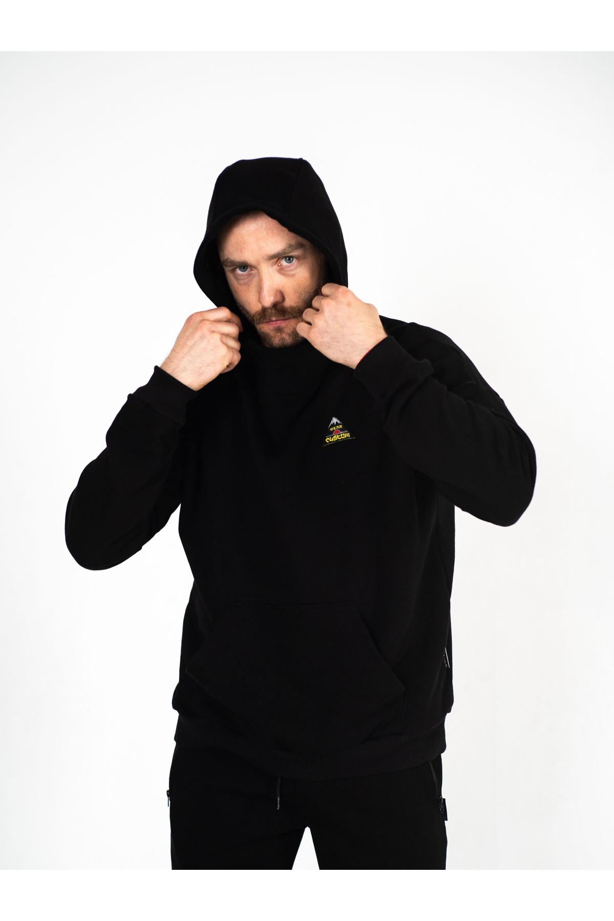 Худі оверсайз Custom Wear без начосу Yakyza Dog чорне