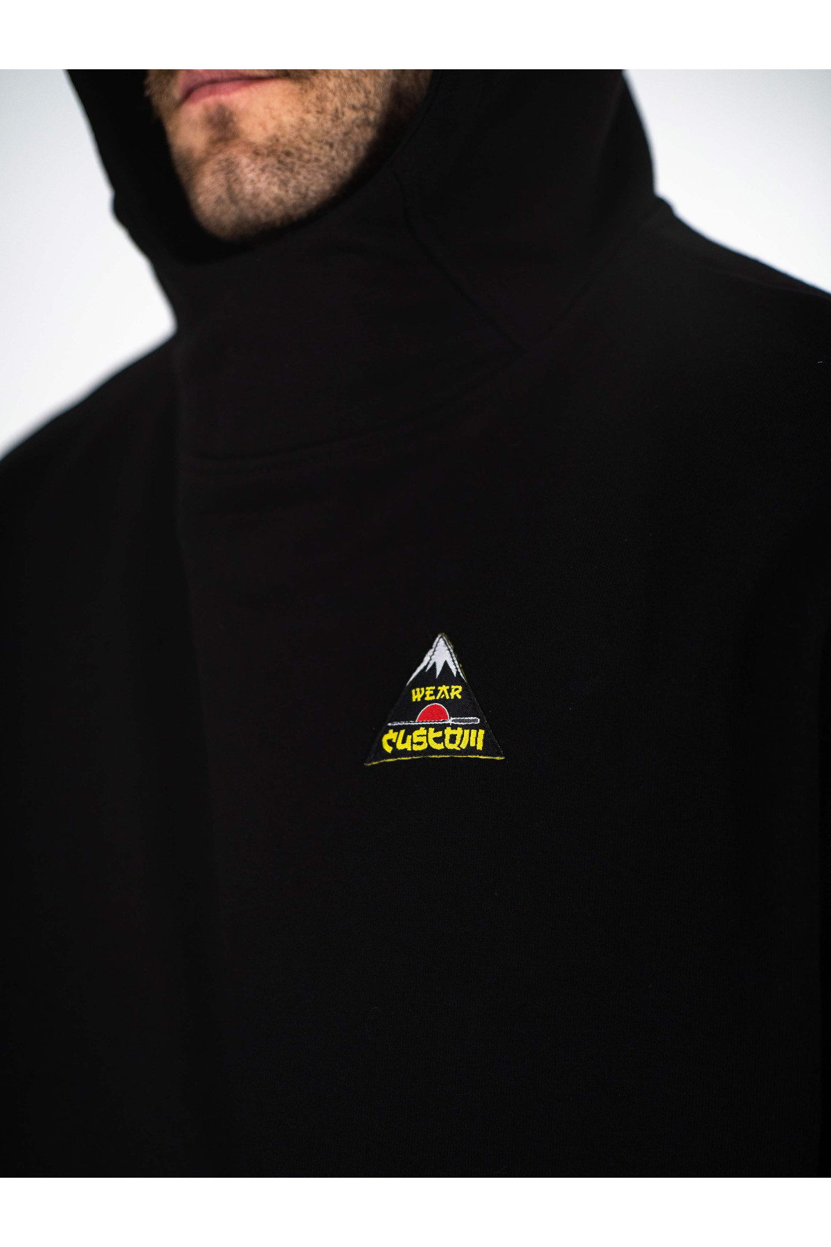 Худі оверсайз Custom Wear без начосу Yakyza Dog чорне