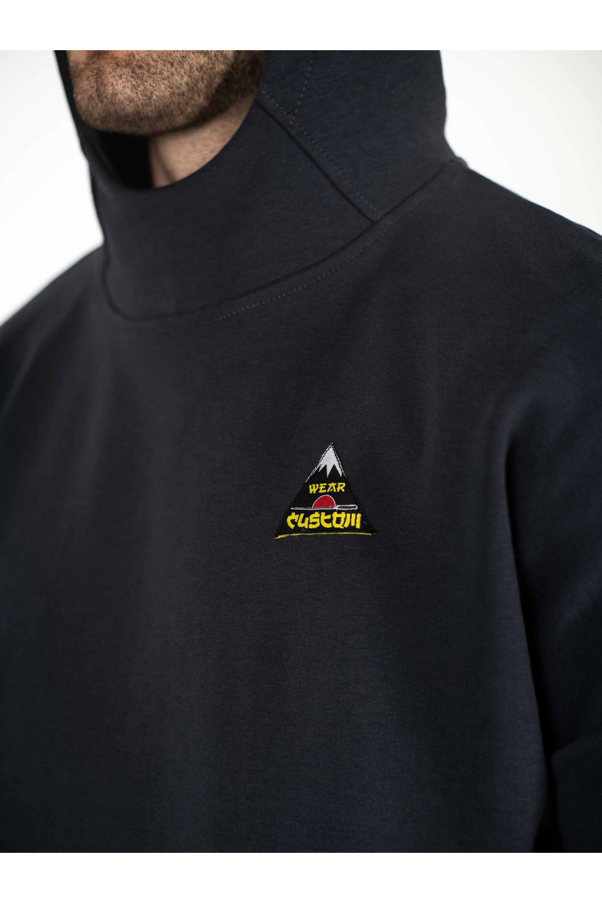 Худі оверсайз Custom Wear без начосу Samurai Cat графіт