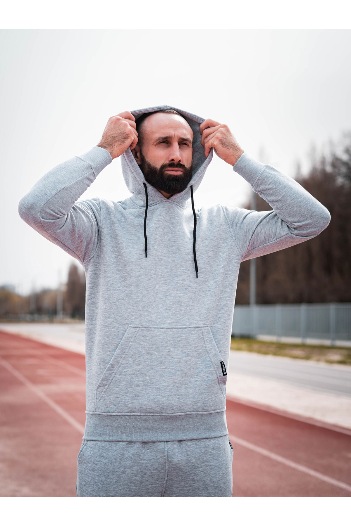 Худі оверсайз Custom Wear без начосу меланж