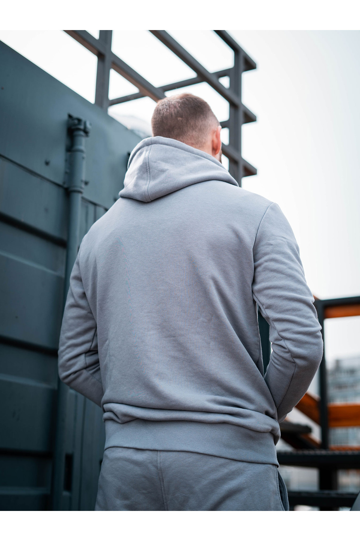 Худі оверсайз Custom Wear без начосу сіре