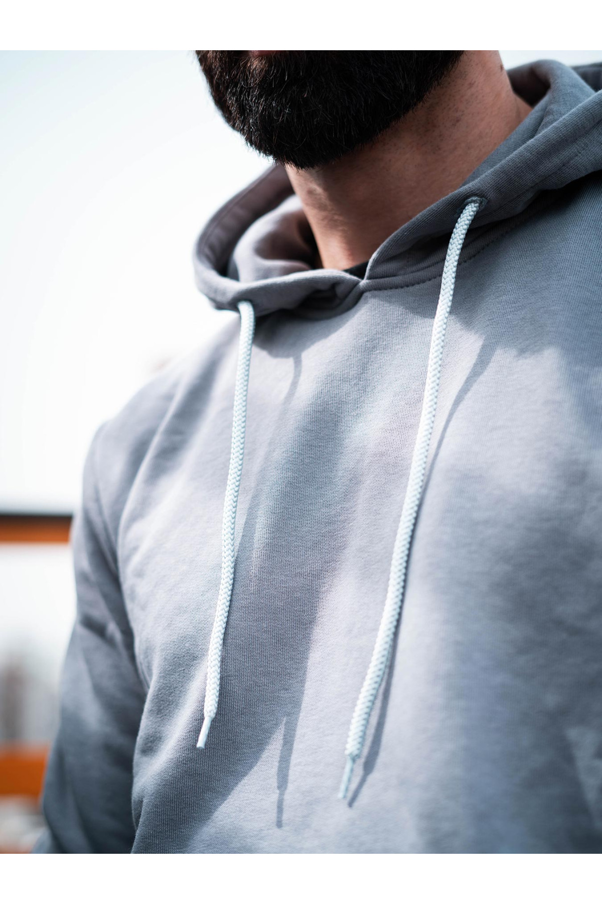 Худі оверсайз Custom Wear без начосу сіре