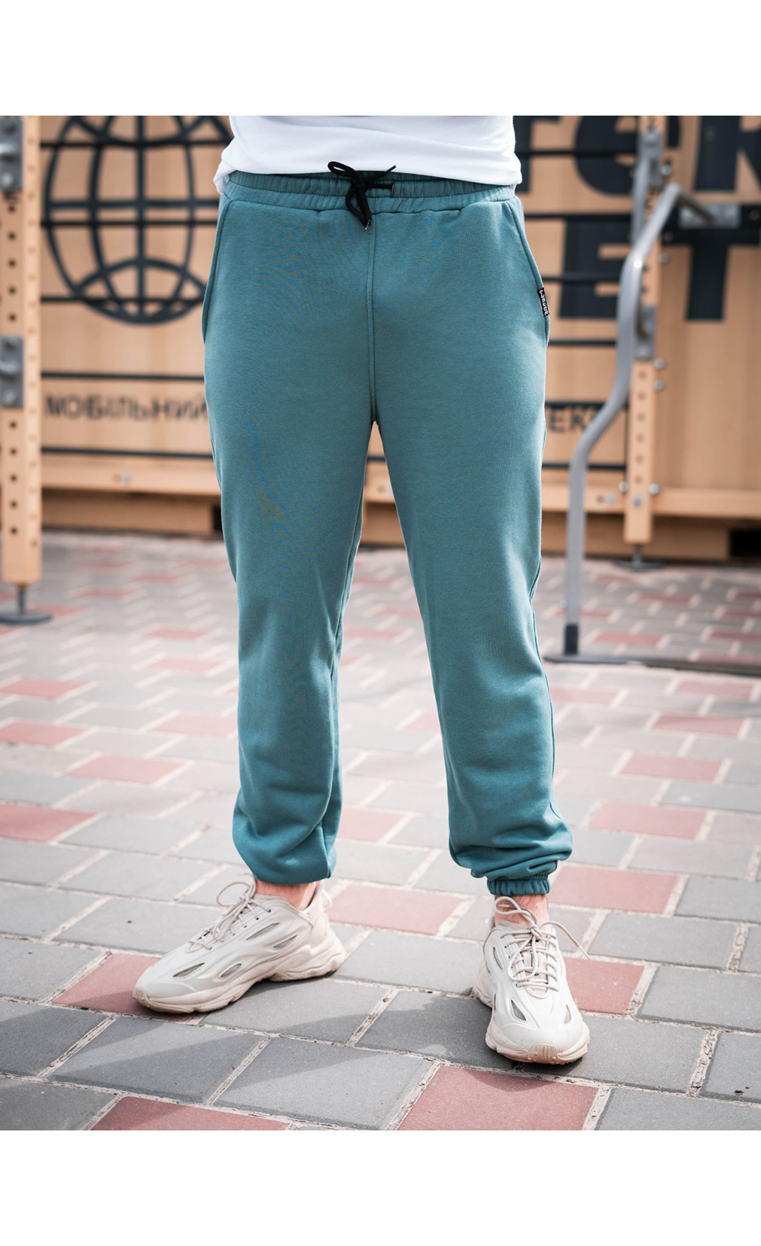 Штани спортивні оверсайз Custom Wear аквамарин