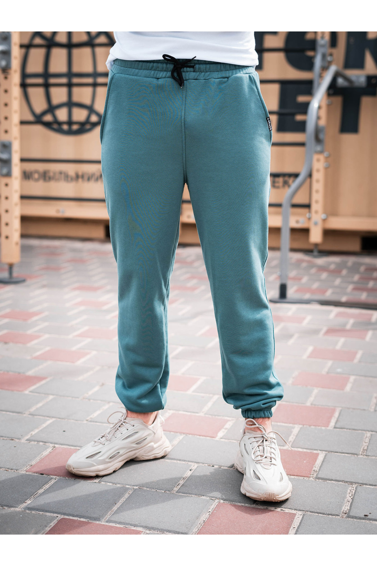 Штани спортивні оверсайз Custom Wear аквамарин