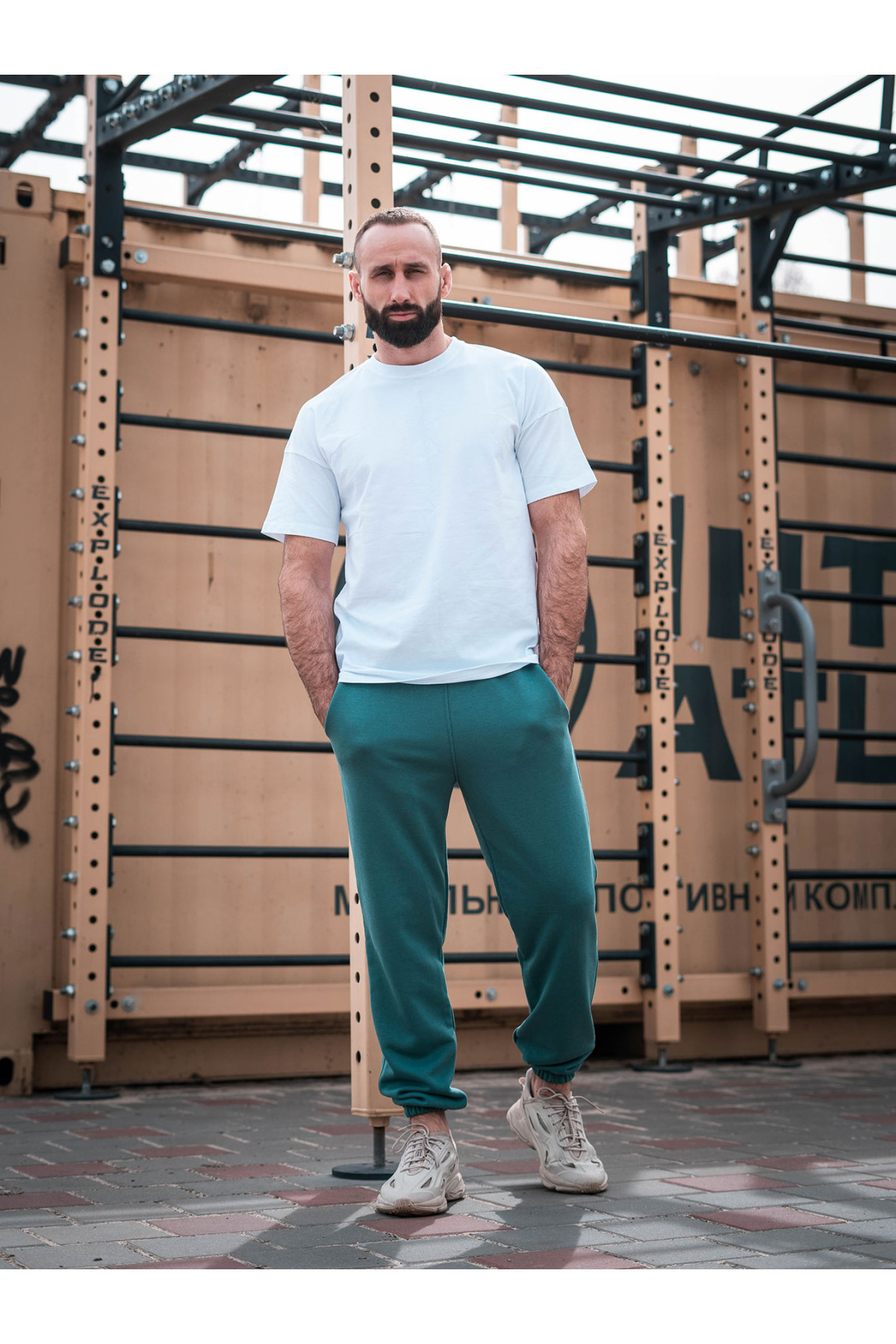 Штани спортивні оверсайз Custom Wear аквамарин