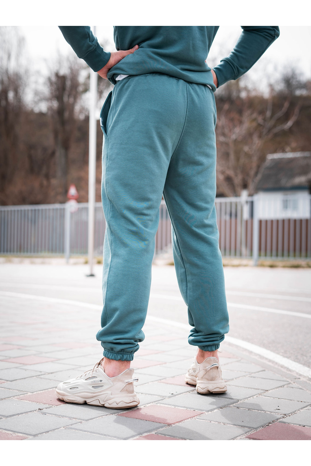 Штани спортивні оверсайз Custom Wear аквамарин