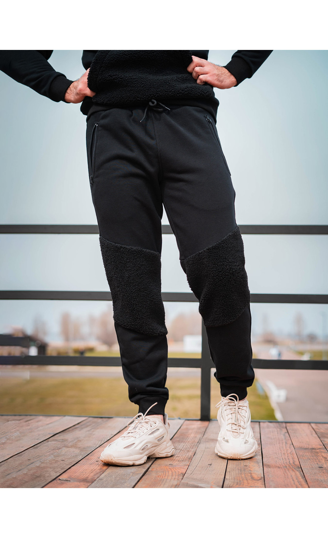Штани спортивні оверсайз Custom Wear Teddy чорні