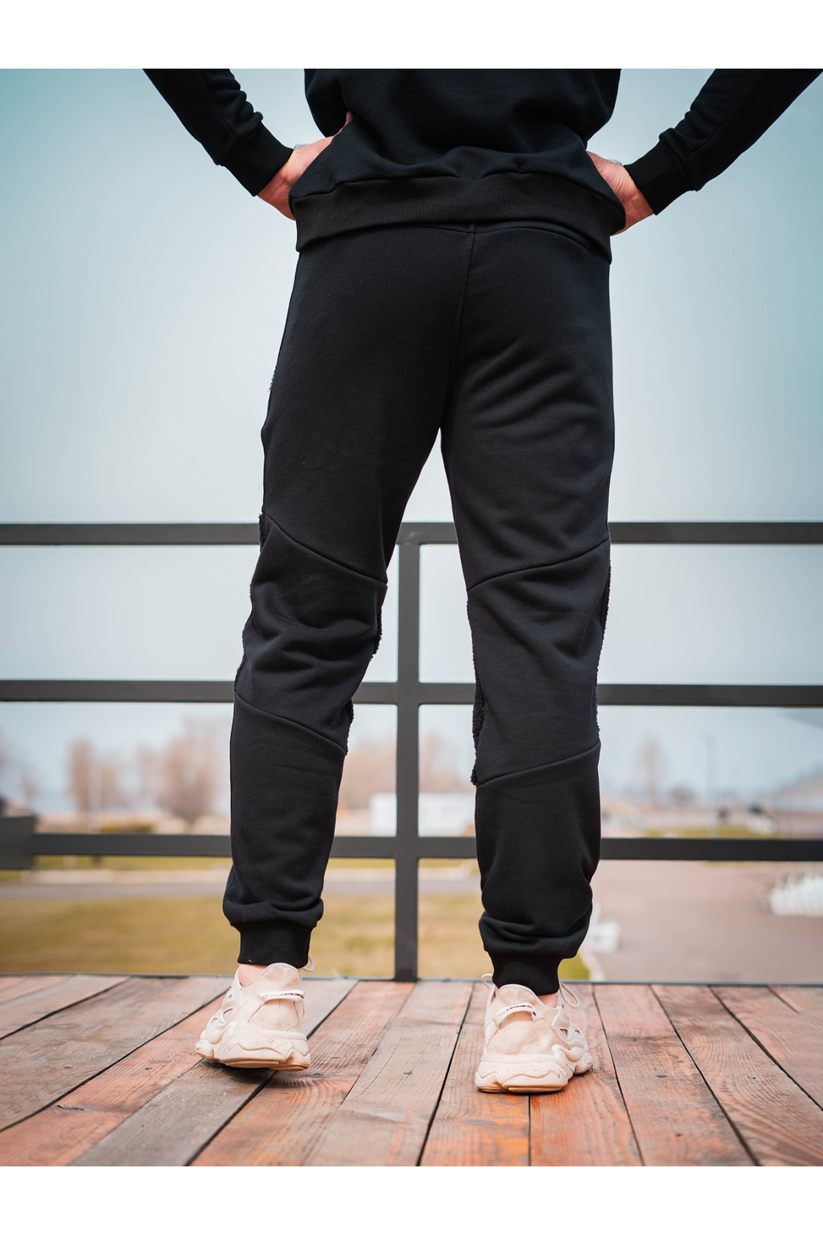 Штани спортивні оверсайз Custom Wear Teddy чорні