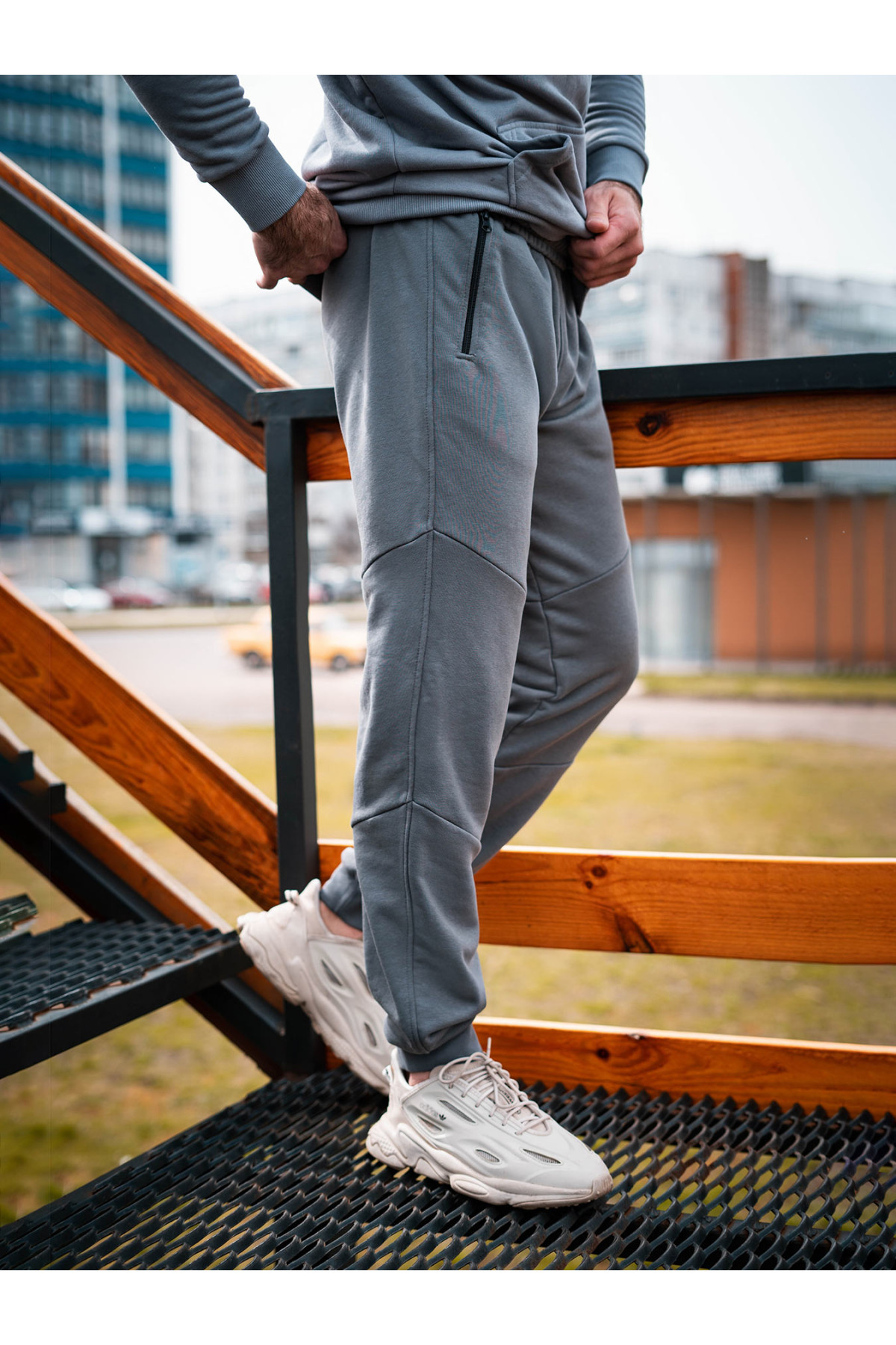 Штани спортивні оверсайз Custom Wear темно-сірі