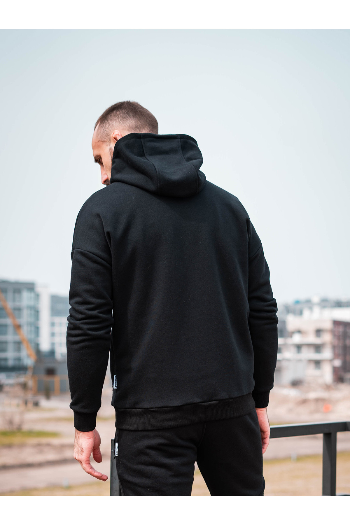 Худі спортивне оверсайз Custom Wear Teddy чорне