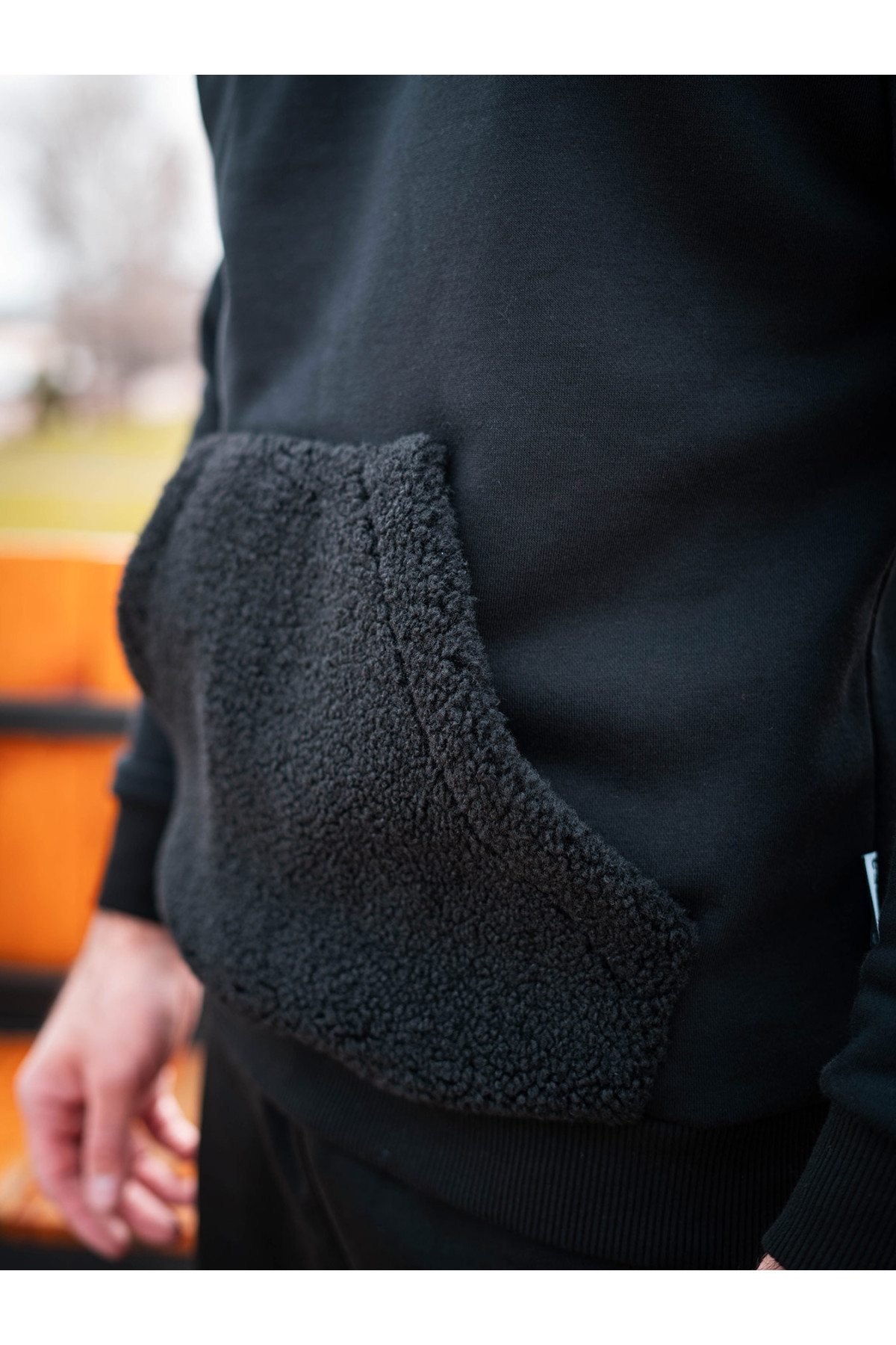 Худі спортивне оверсайз Custom Wear Teddy чорне