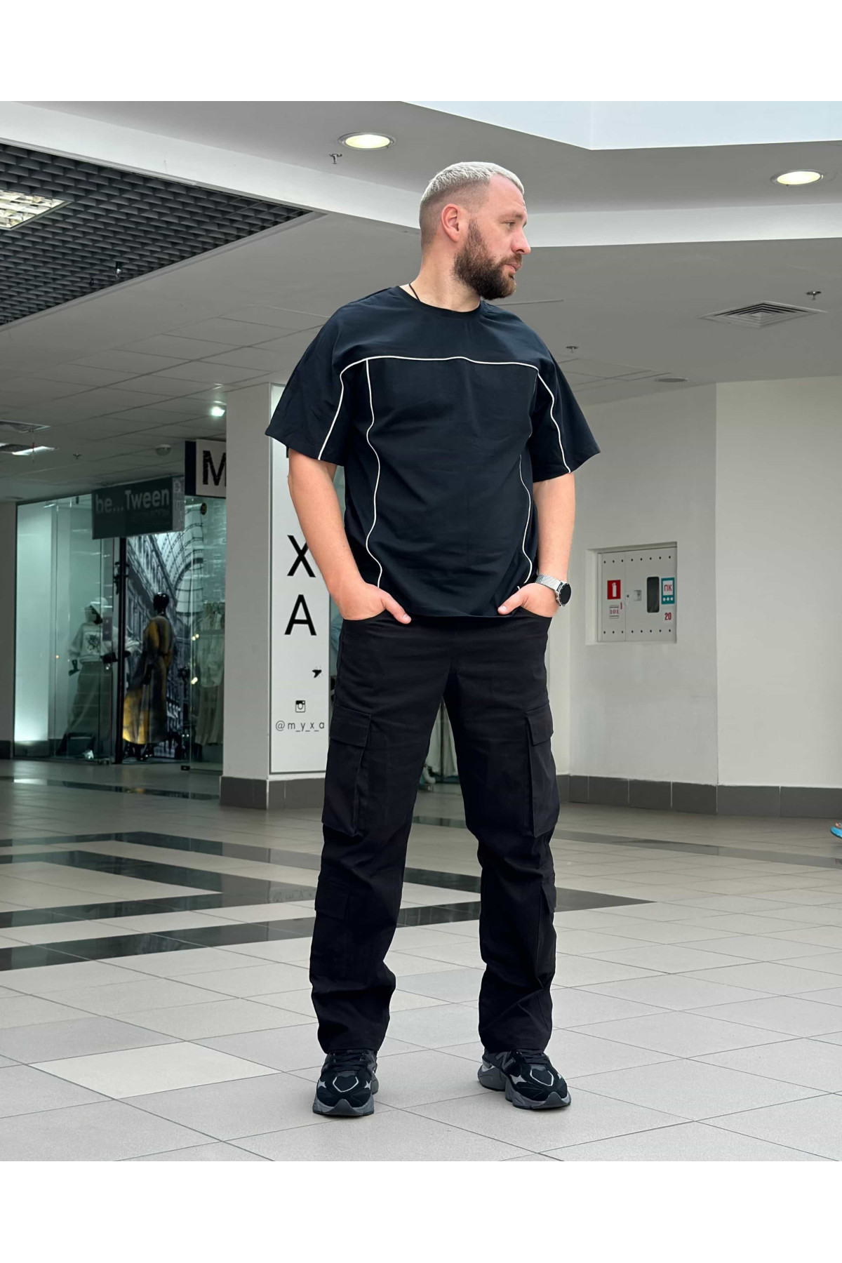 Штани оверсайз карго Custom Wear Cargo Premium Wide чорні