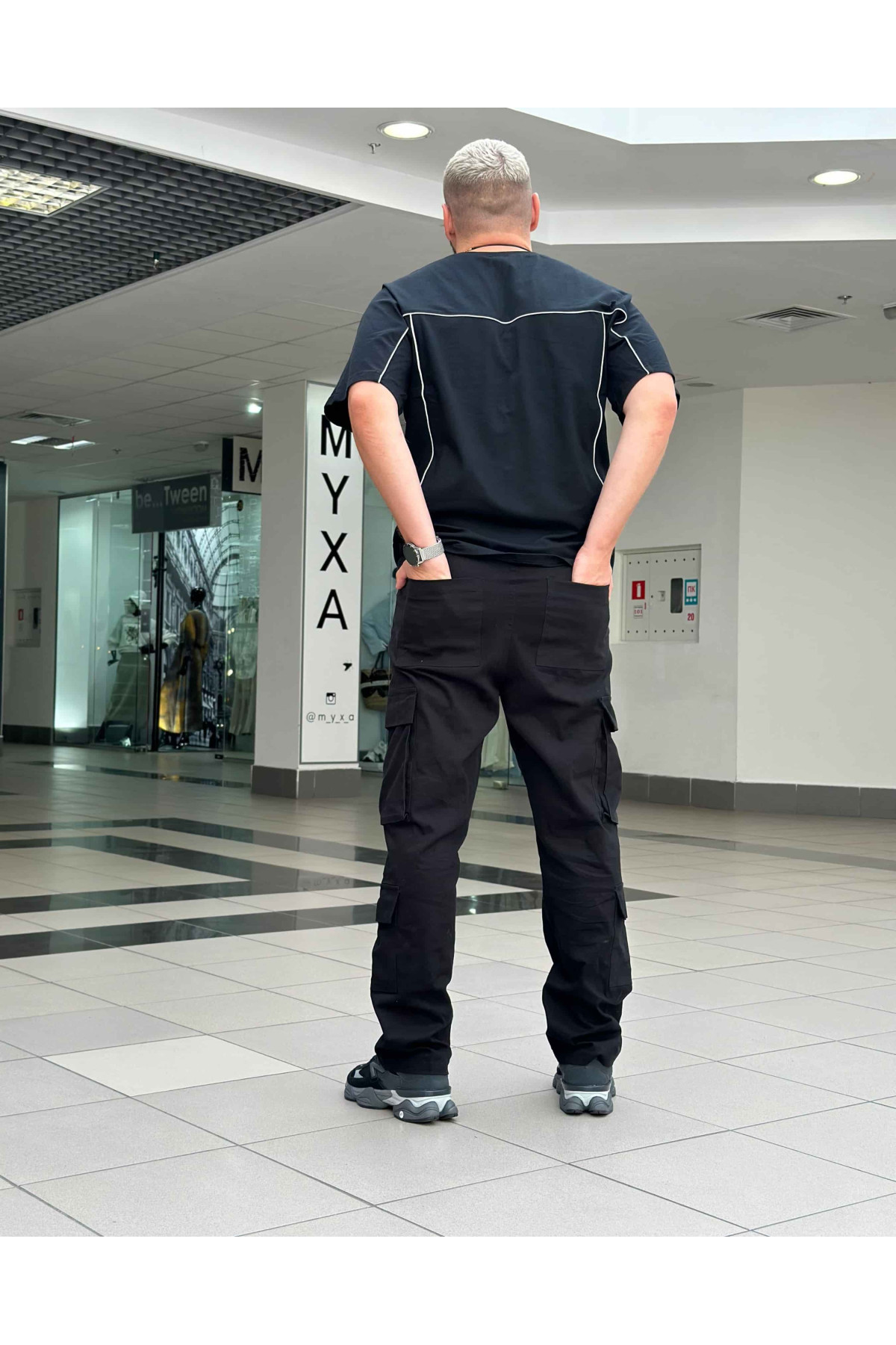 Штани оверсайз карго Custom Wear Cargo Premium Wide чорні