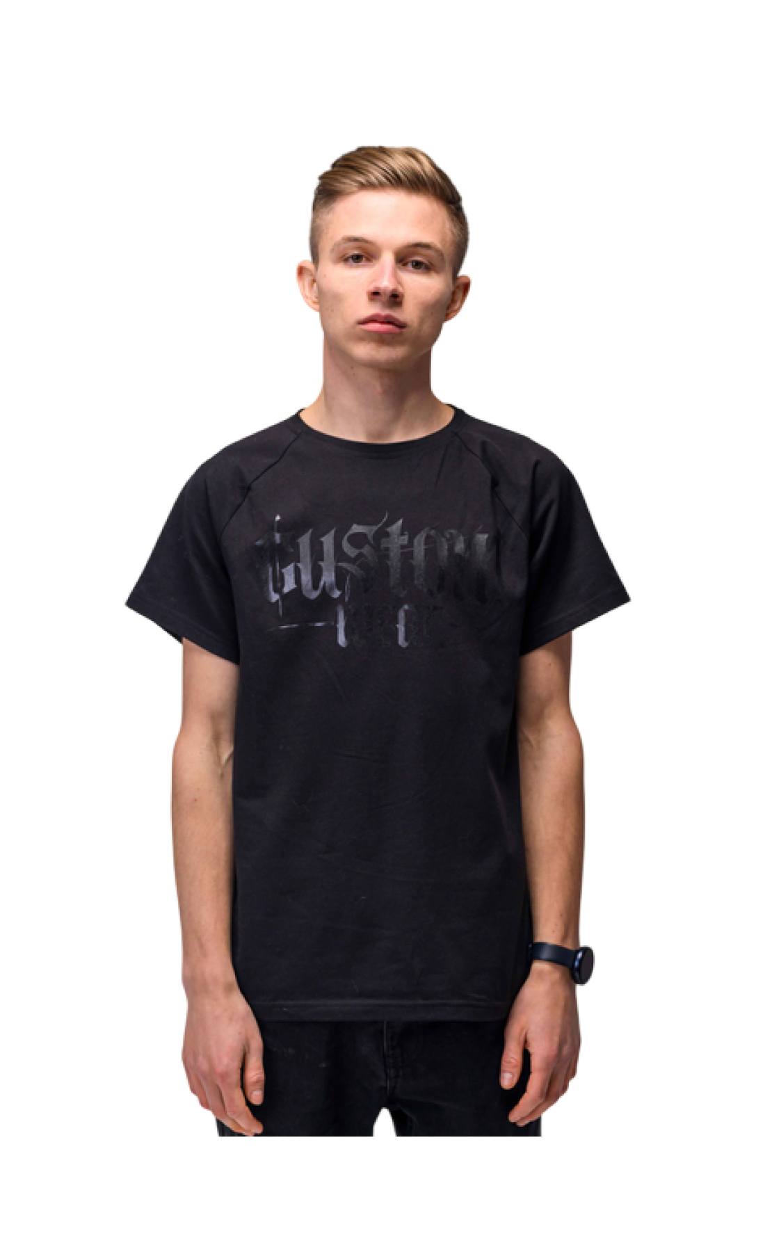 Футболка чорна Gothic logo Custom Wear