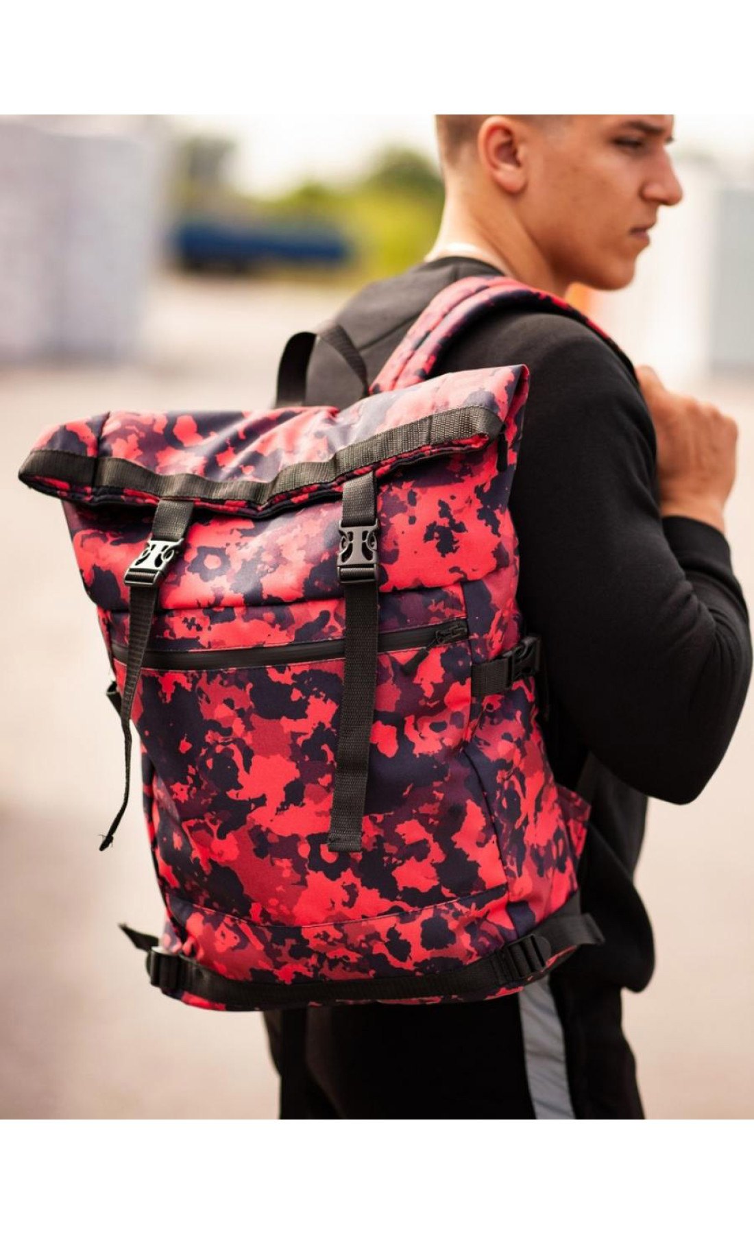 Рюкзак Rolltop BEZET Red camo'19