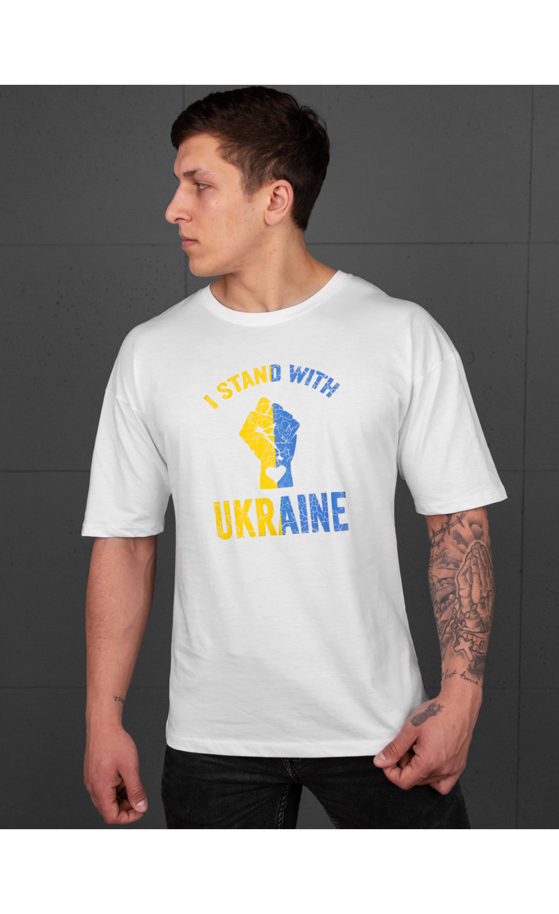 Футболка oversize BEZET tand білий