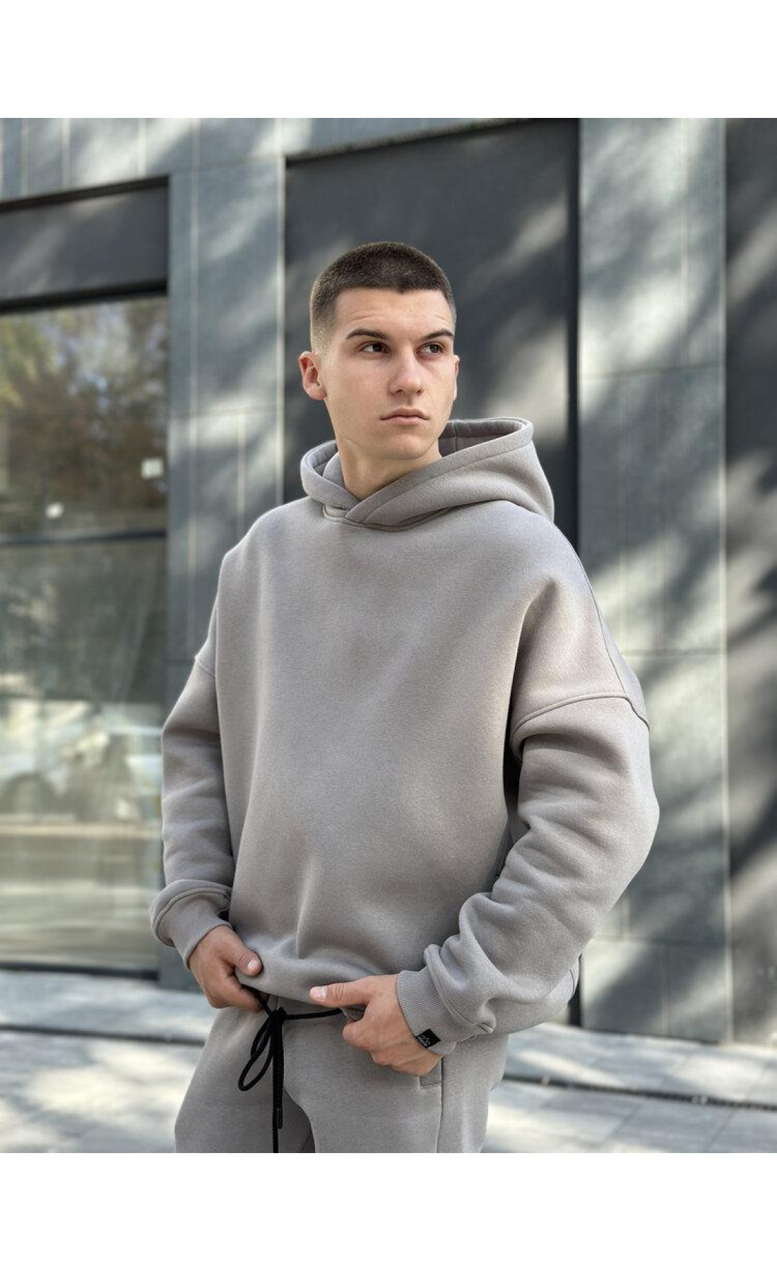 Худі oversize Pobedov Urbanist Сталевий