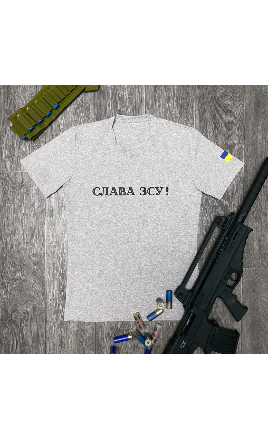 Футболка чоловіча "Cлава ЗСУ" Intruder сіра