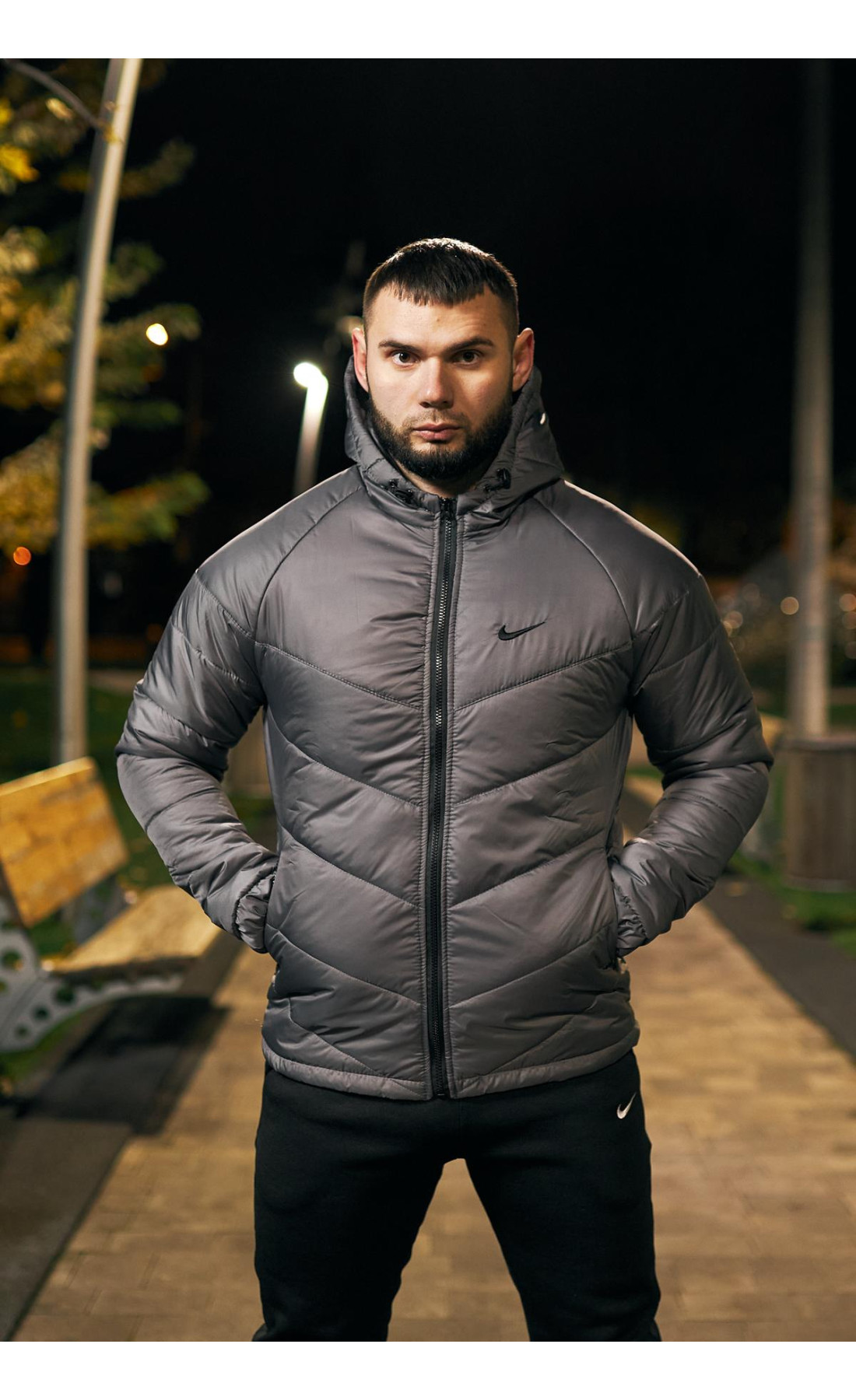 Куртка чоловіча Nike сіра