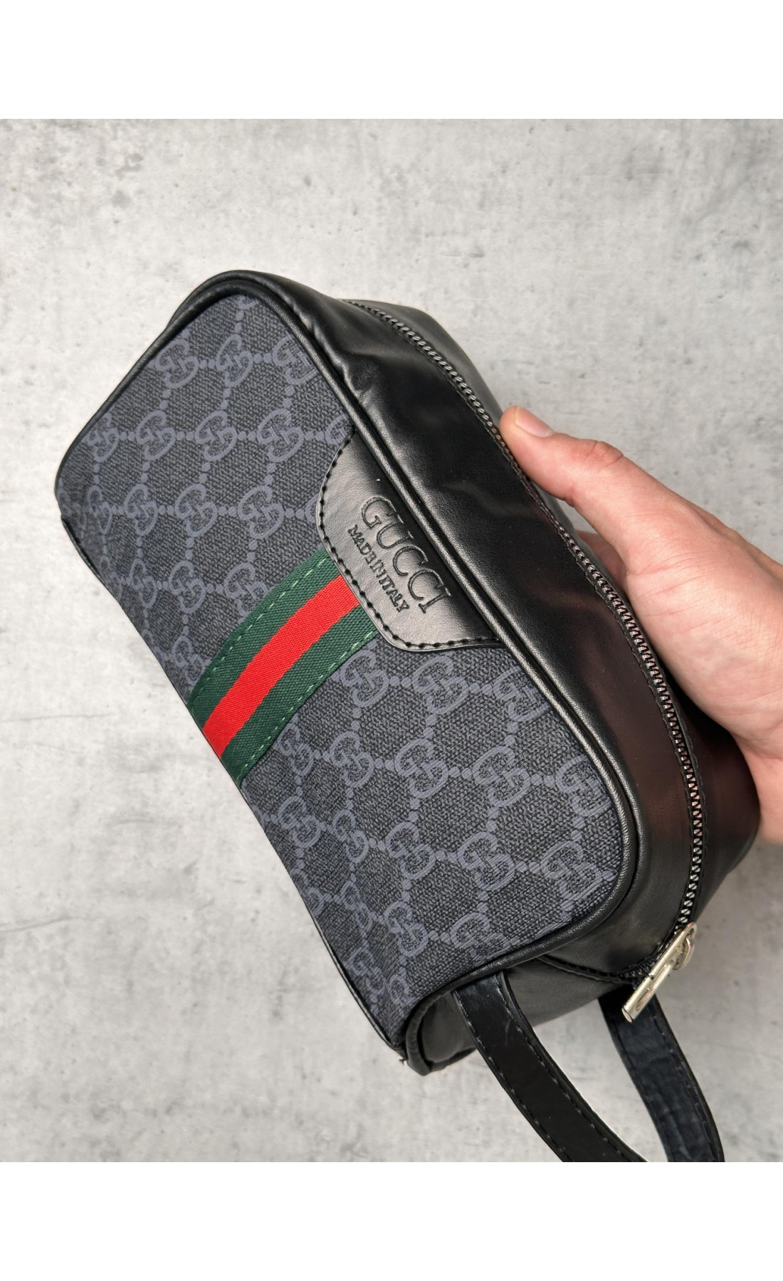 Клатч GUCCI чорно-сірий