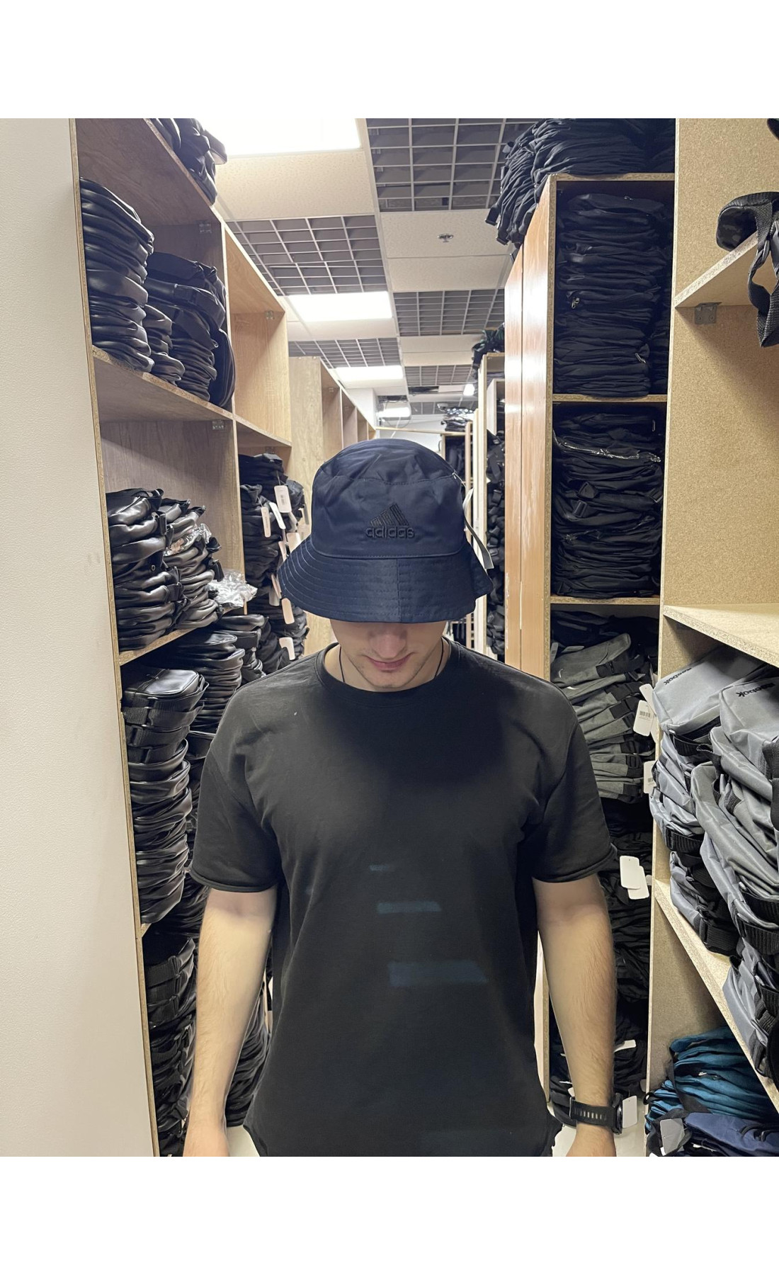 Панама бавовняна базова Adidas синя