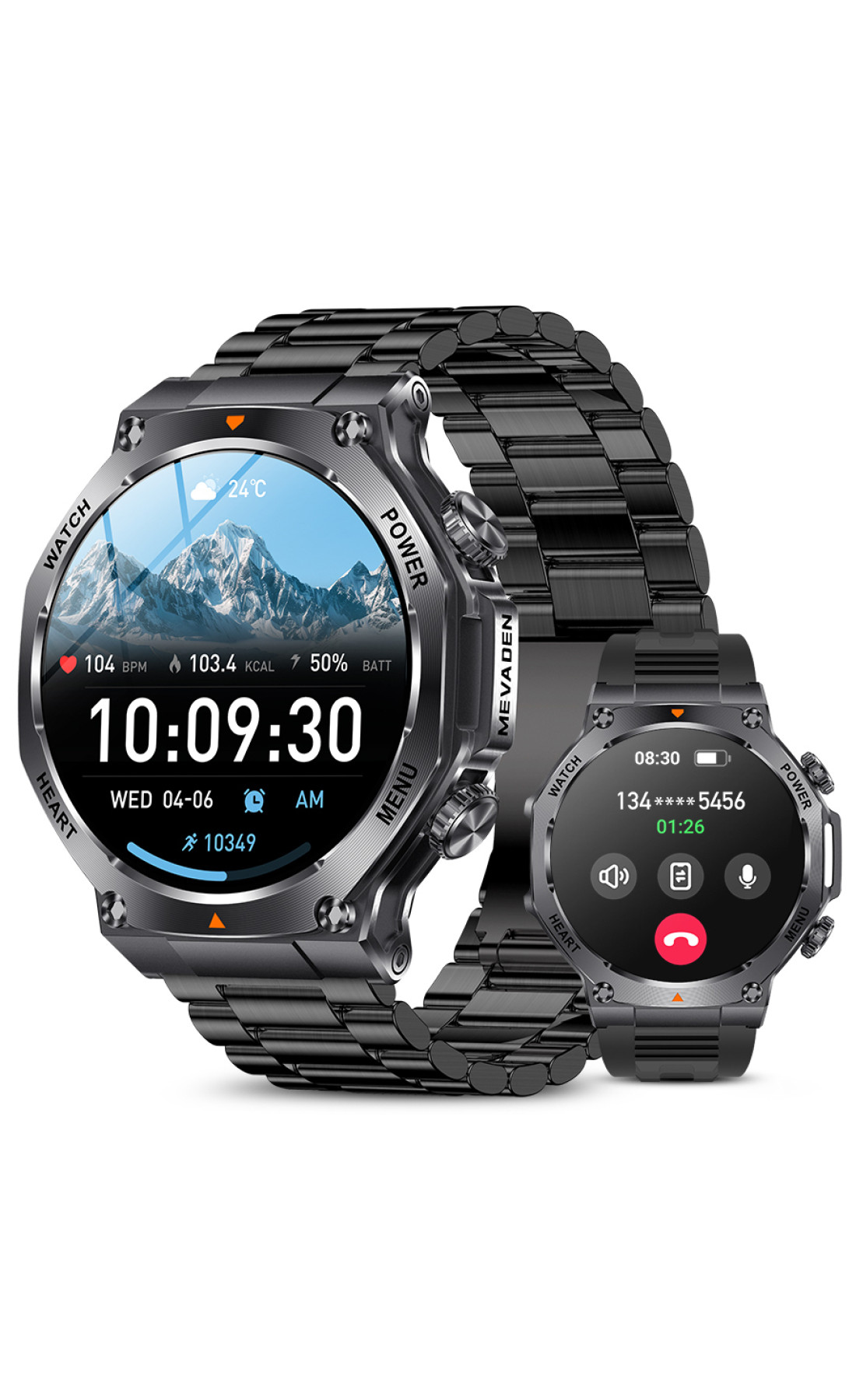 Смарт годинник  Smart Mevaden Ultra Steel, 2 ремінці