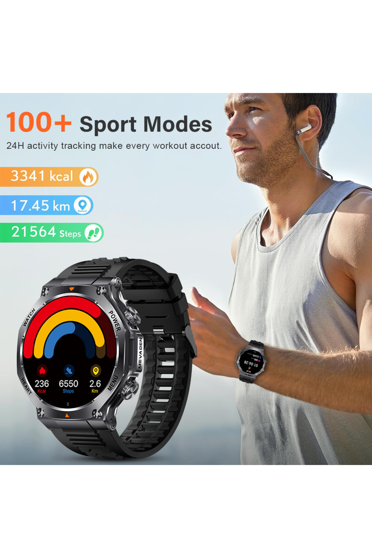 Смарт годинник  Smart Mevaden Ultra Rubber, 2 ремінці