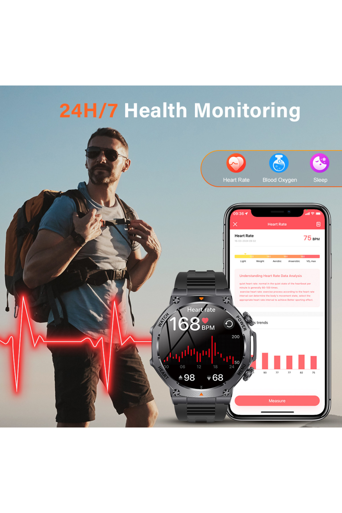 Смарт годинник  Smart Mevaden Ultra Rubber, 2 ремінці