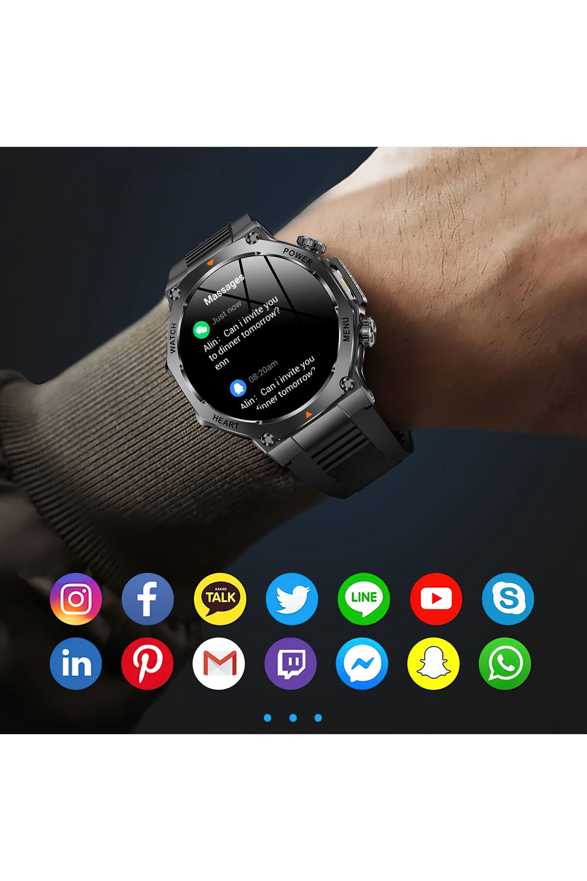 Смарт годинник  Smart Mevaden Ultra Rubber, 2 ремінці