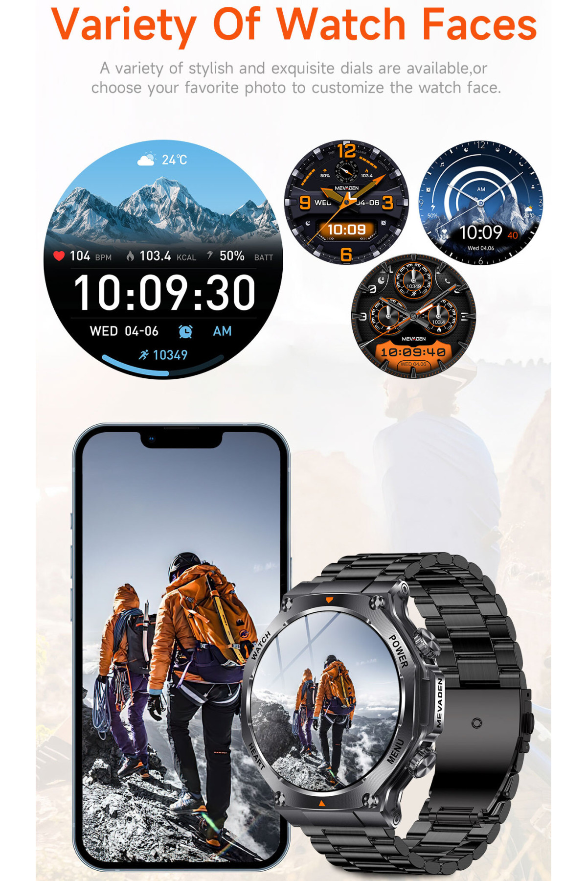 Смарт годинник  Smart Mevaden Ultra Rubber, 2 ремінці