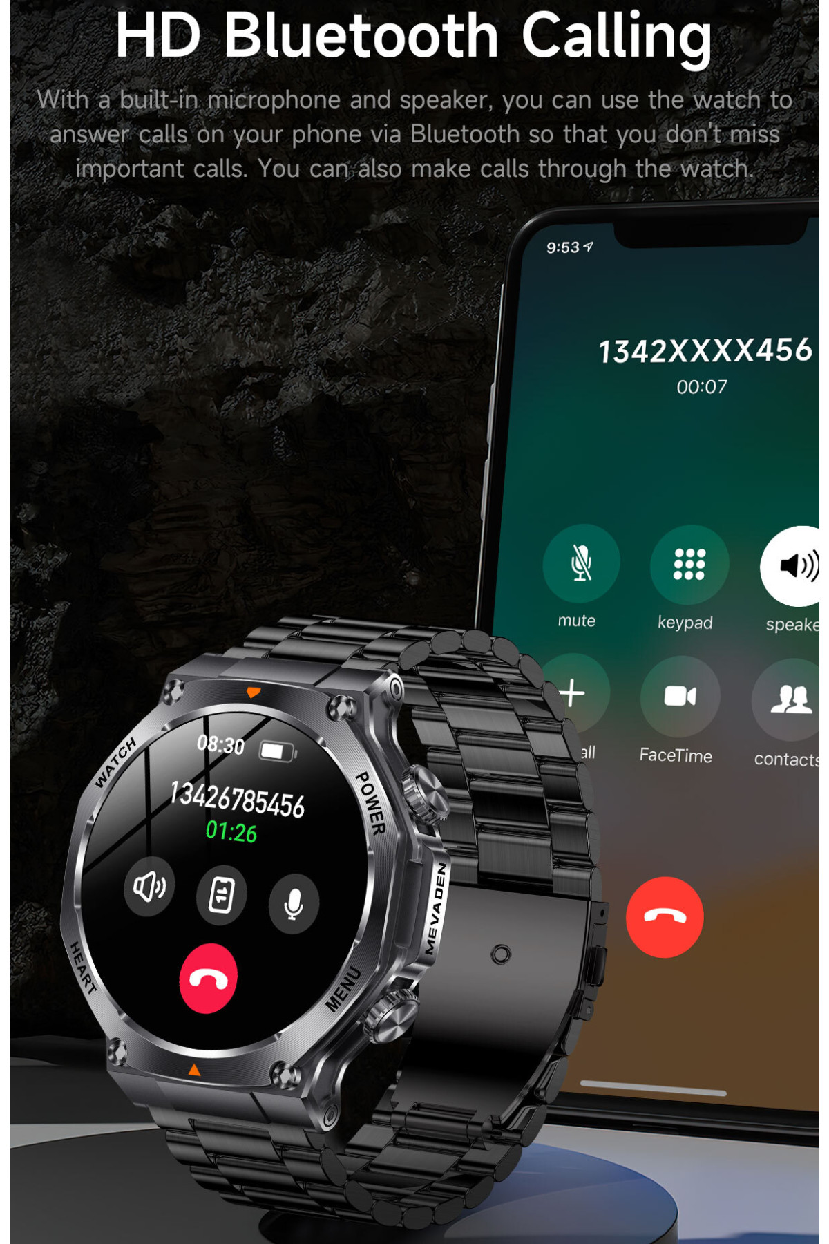 Смарт годинник  Smart Mevaden Ultra Rubber, 2 ремінці