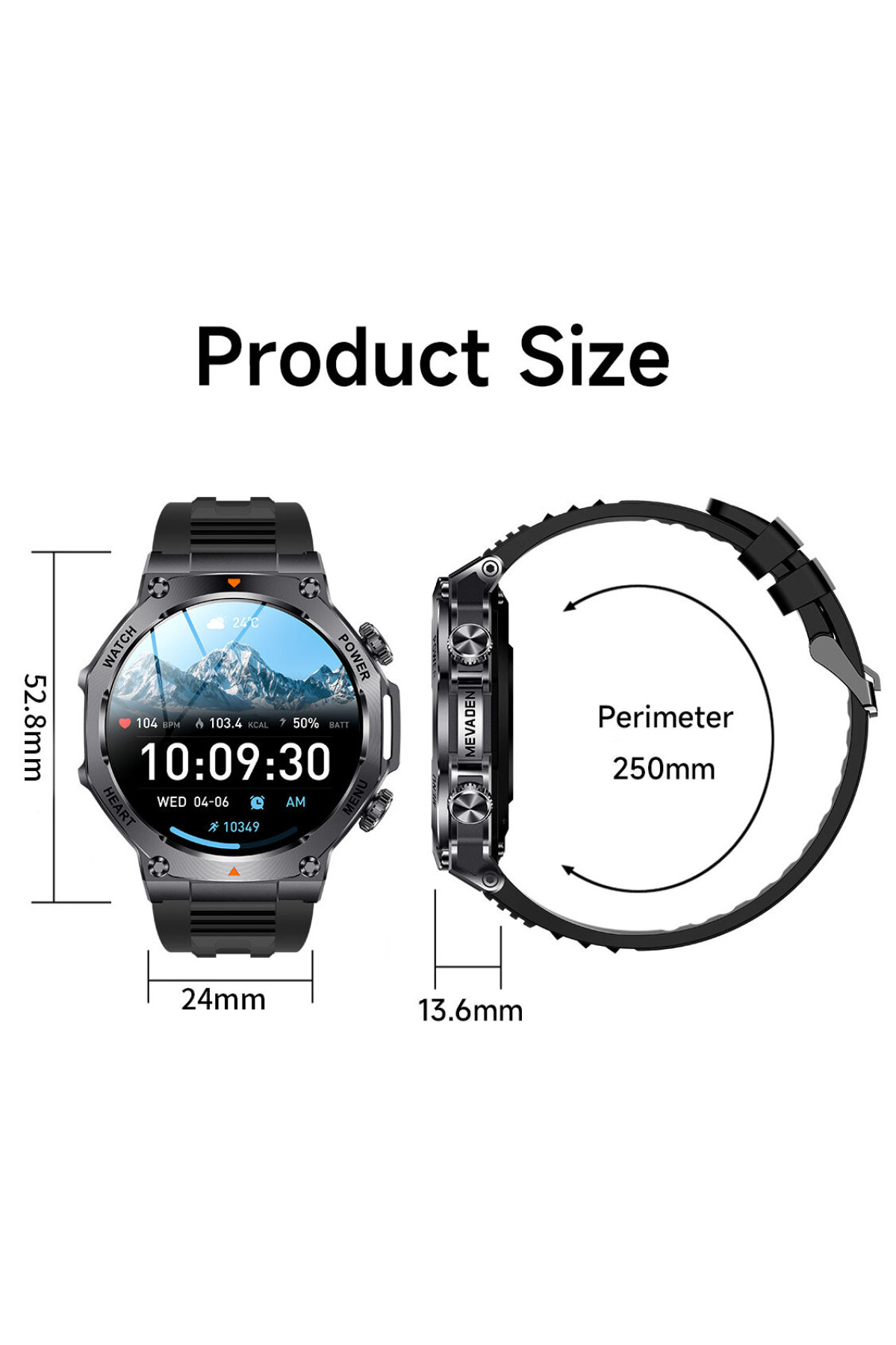 Смарт годинник  Smart Mevaden Ultra Rubber, 2 ремінці