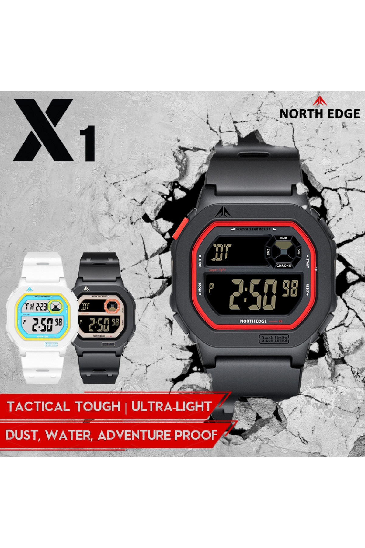 Чоловічий годинник  North Edge X1 5BAR