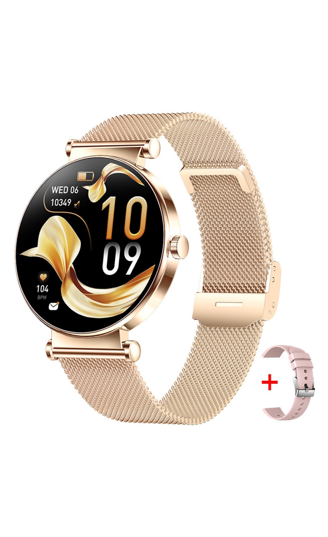 Смарт годинник  Smart Miami Steel Gold, 2 ремінці