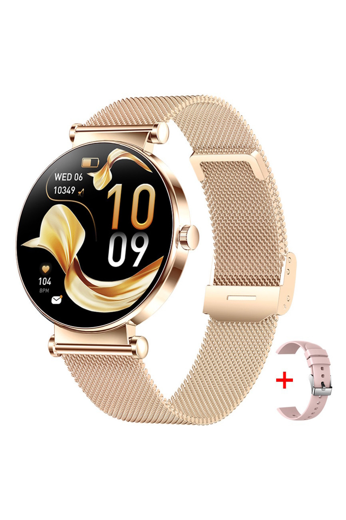 Смарт годинник  Smart Miami Steel Gold, 2 ремінці