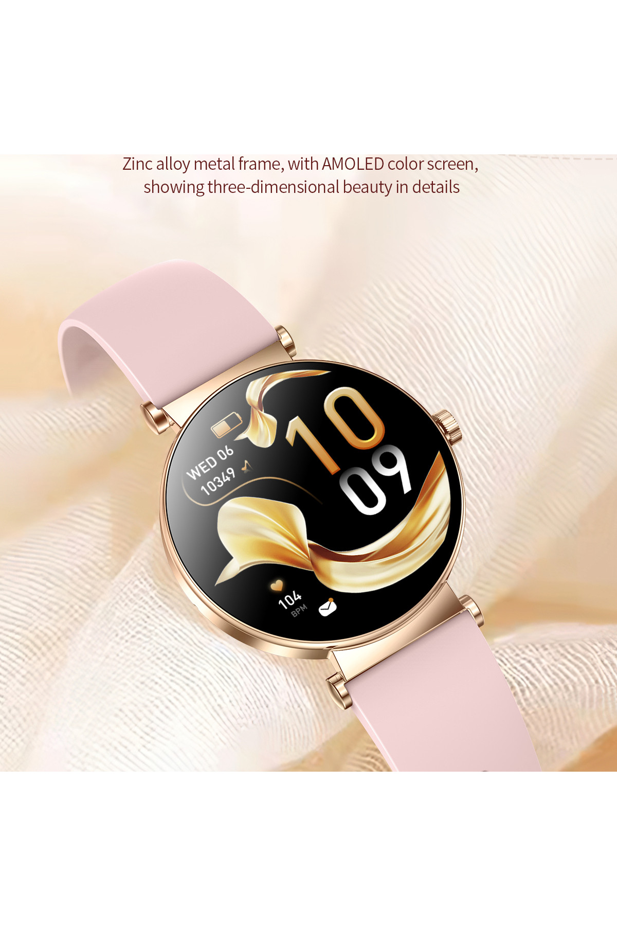 Смарт годинник  Smart Miami Steel Gold, 2 ремінці