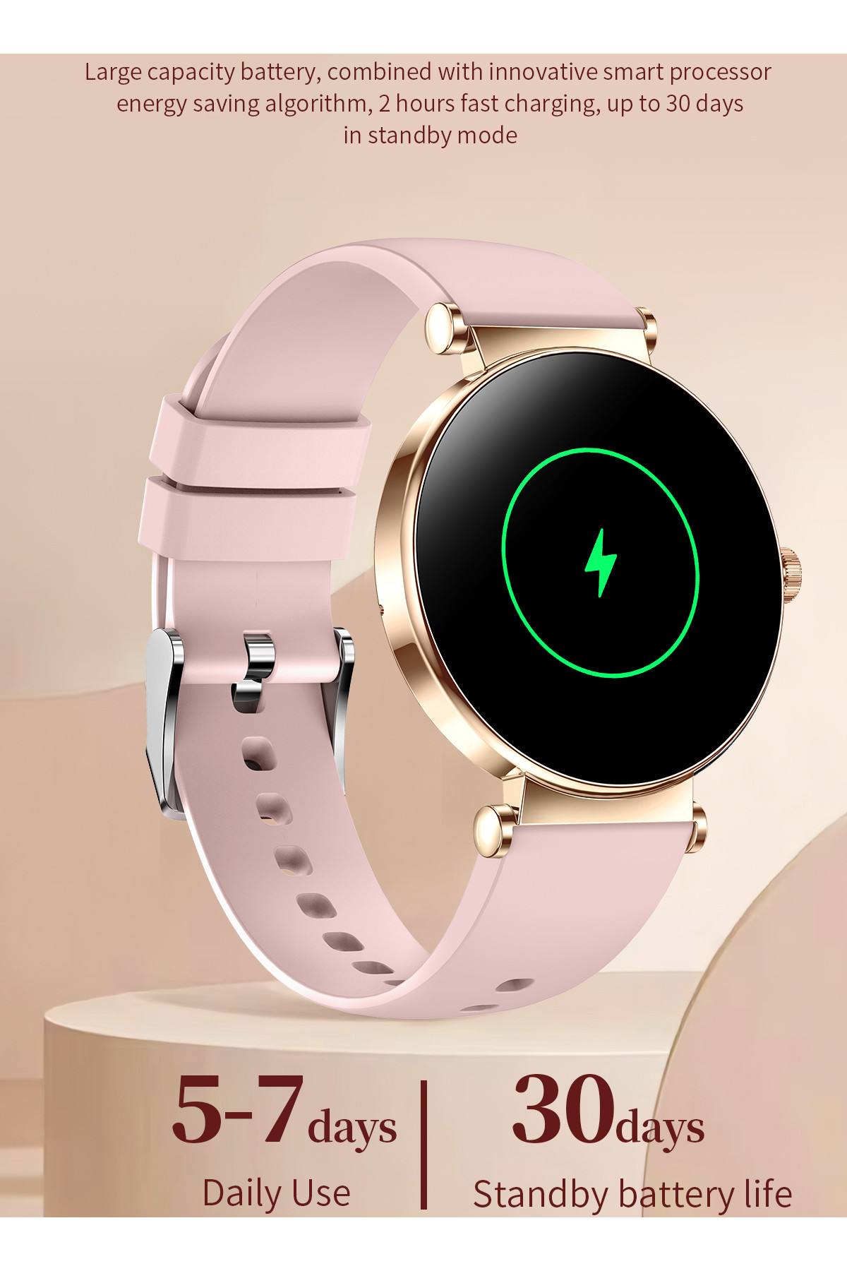 Смарт годинник  Smart Miami Steel Gold, 2 ремінці