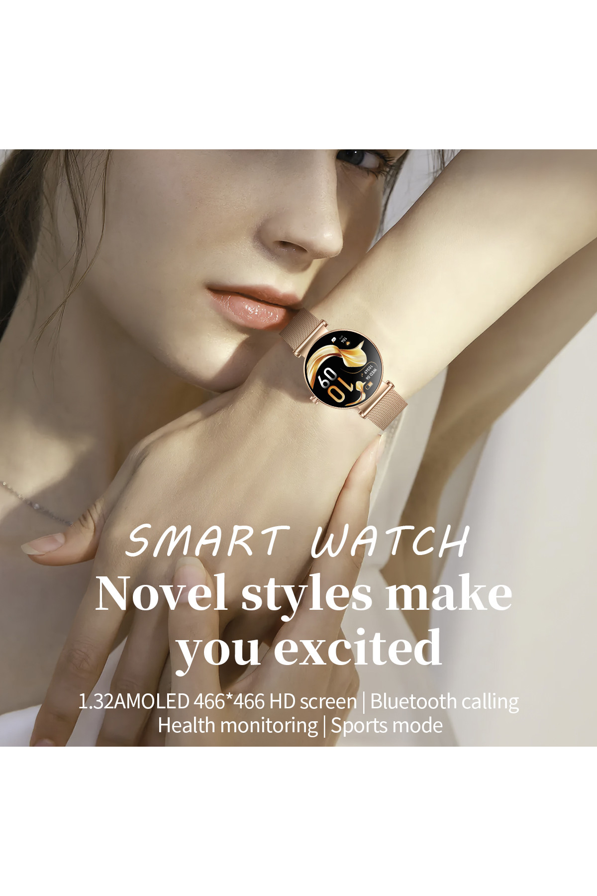 Смарт годинник  Smart Miami Steel Gold, 2 ремінці