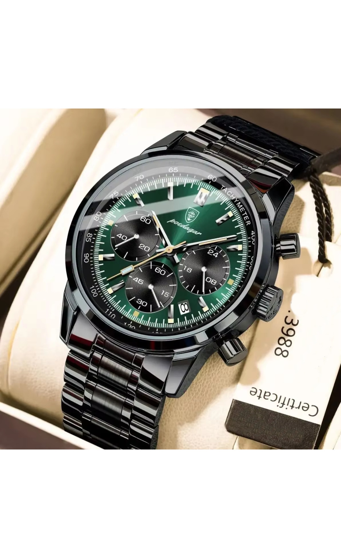 Чоловічий годинник  Poedagar Petros Black