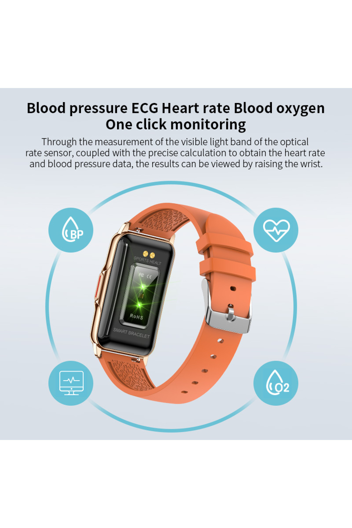 Смарт годинник  Smart Mioband Nano+ Orange, 2 ремінці