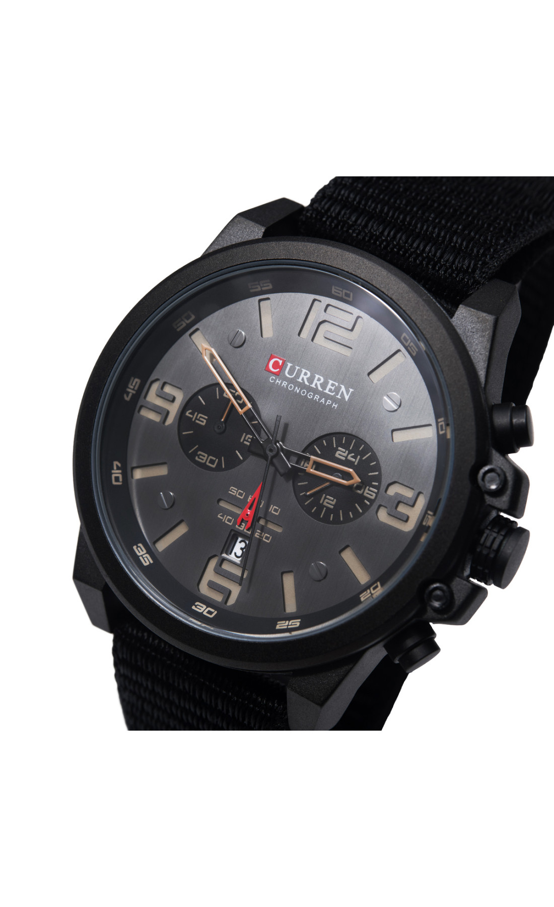 Чоловічий годинник  Curren Monreal Armor Black, 2 ремінці