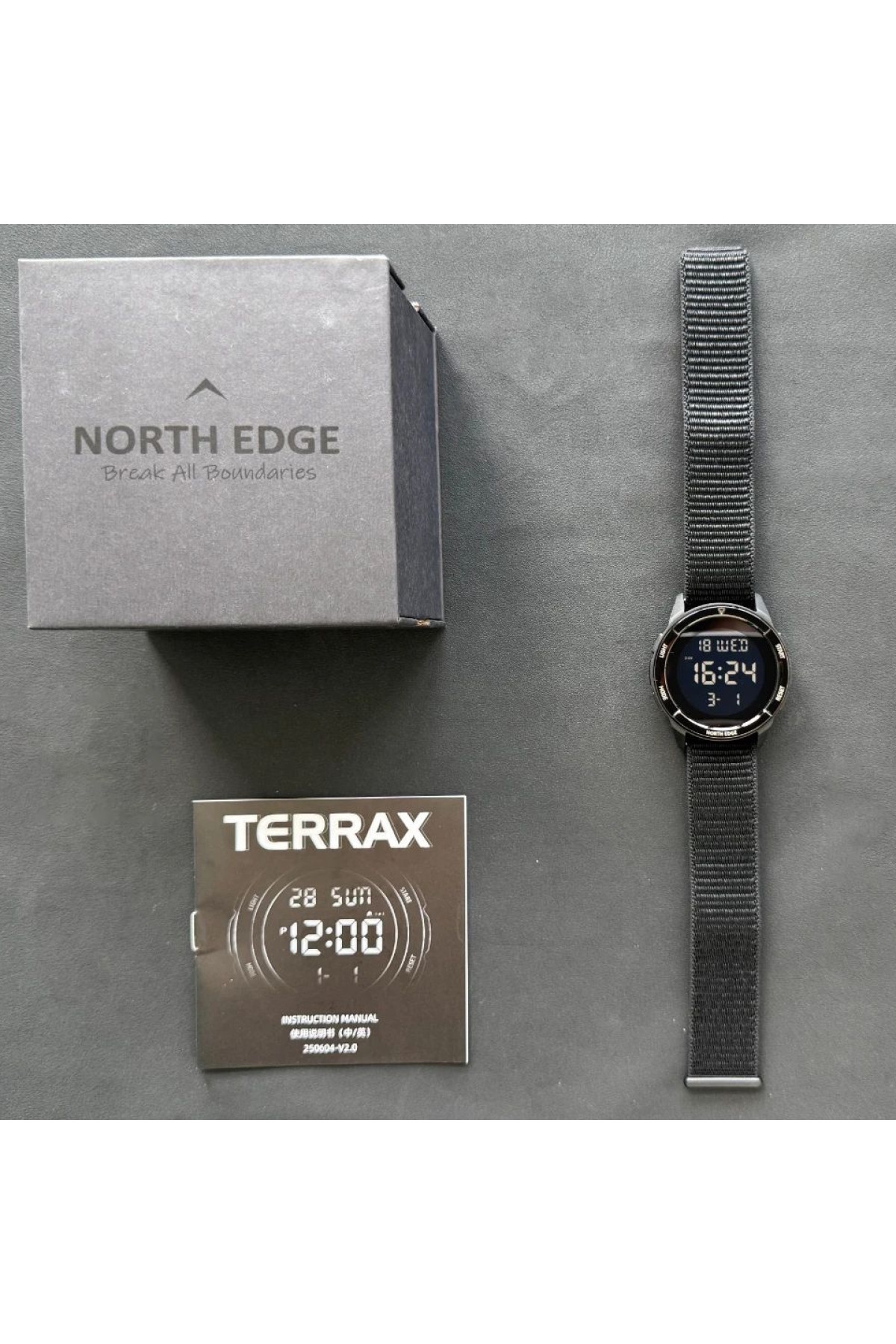 Чоловічий годинник  North Edge Terrax Green, 2 ремінці