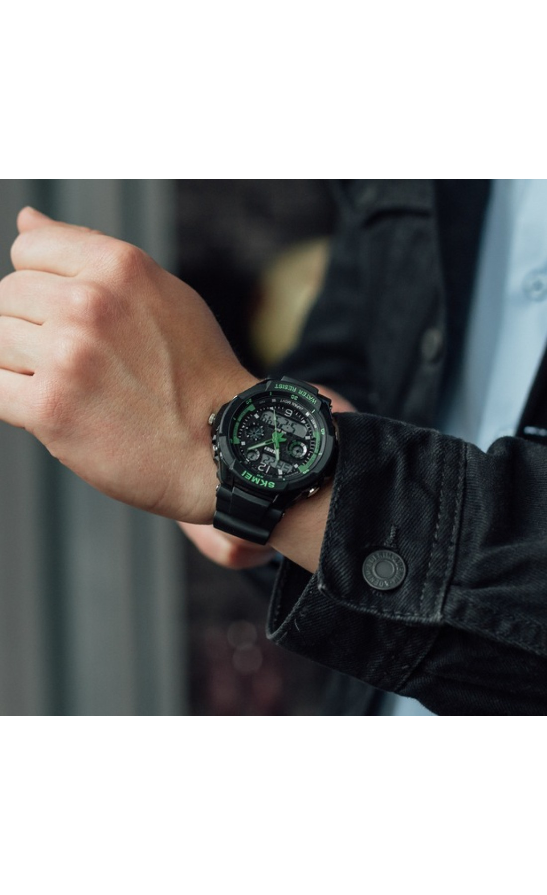 Чоловічий годинник  Skmei S-Shock Green 0931