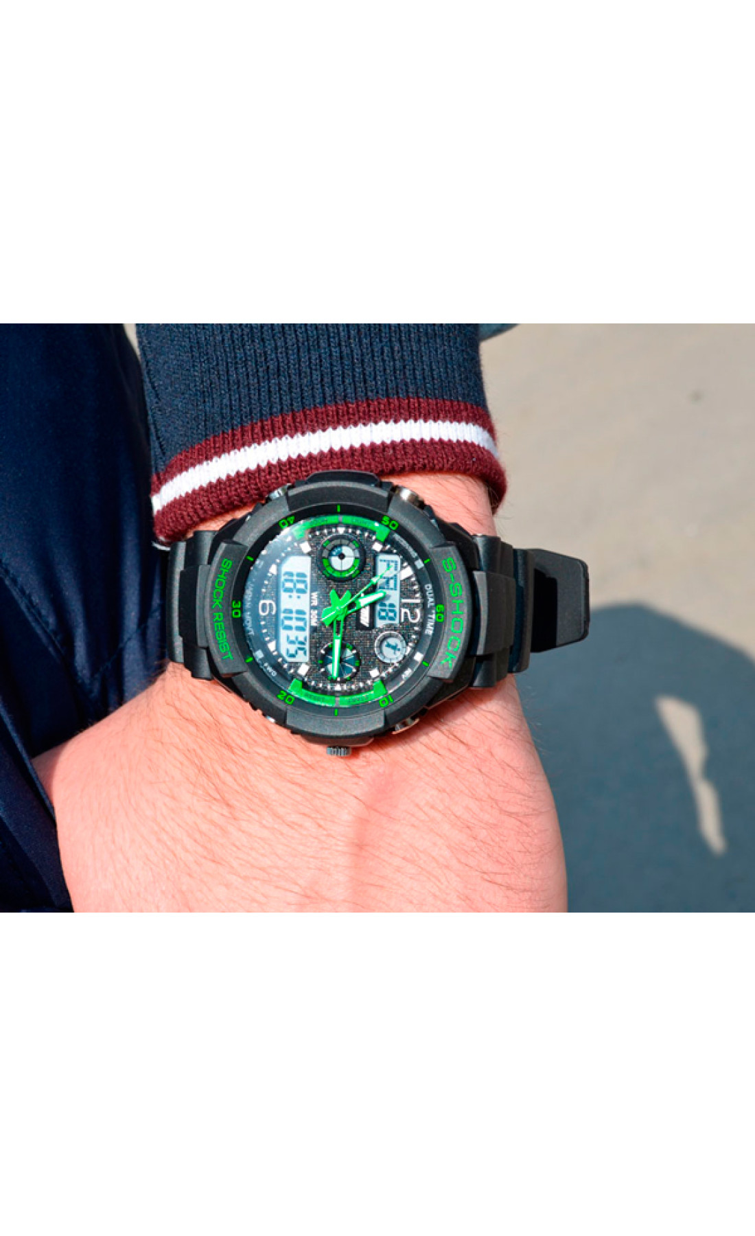 Чоловічий годинник  Skmei S-Shock Green 0931