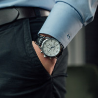 Чоловічий годинник  Jaragar Elite White