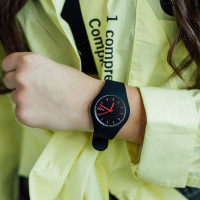 Жіночий годинник  Skmei Rubber Black 9068