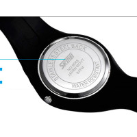 Жіночий годинник  Skmei Rubber Black 9068